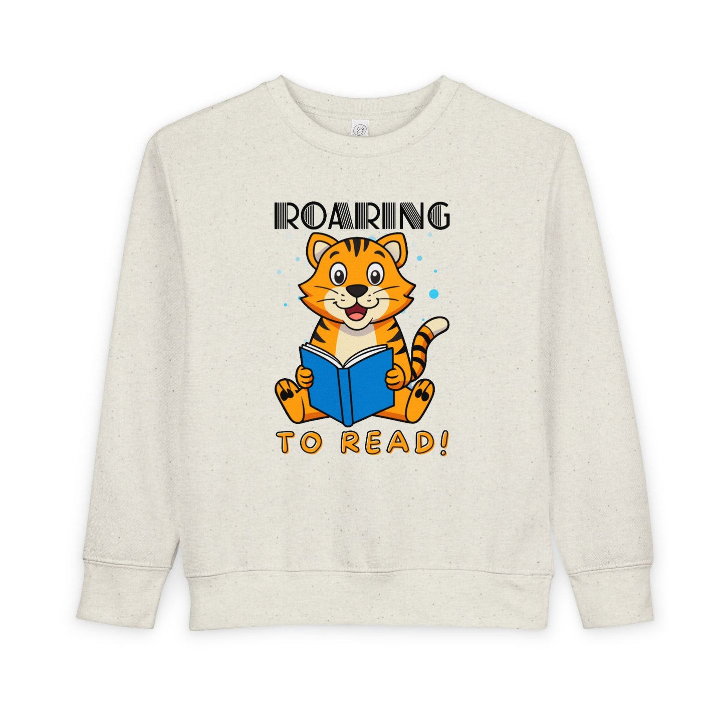 Toddler Roaring to Read Sweatshirt β Cute Tiger Reading Crewneck for Little Book Lovers