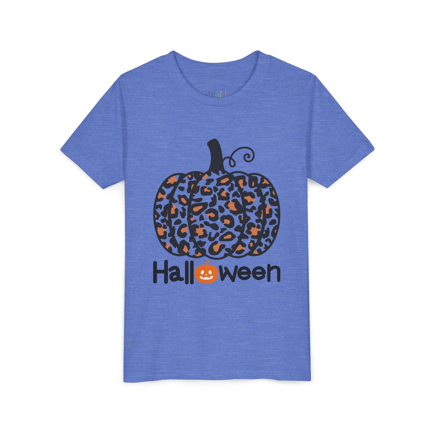 Youth Halloween Leopard Pumpkin T-Shirt – Trendy Spooky Season Style