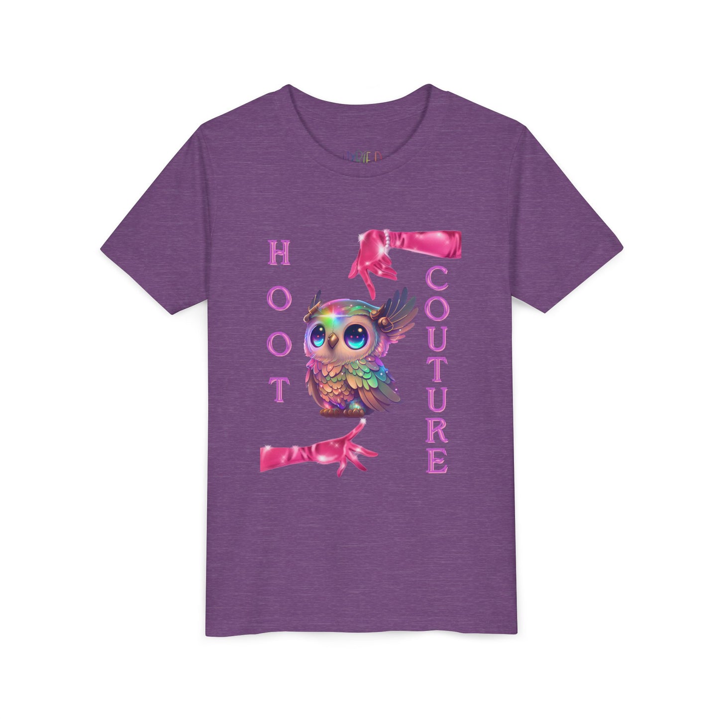 Youth Hoot Couture T-Shirt – Rainbow Owl Fashion Tee for Bold & Creative Kids