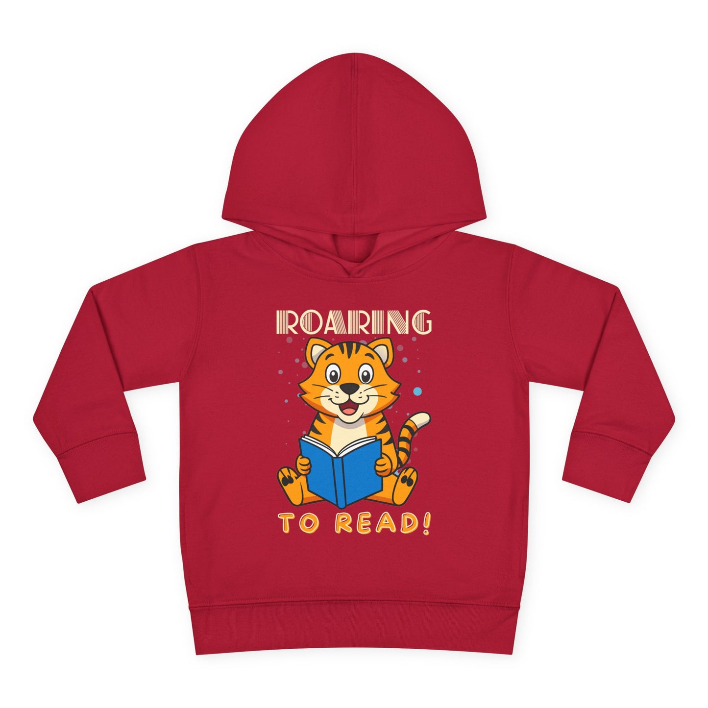 Toddler Roaring to Read Hoodie โ Tiger Book Lover Design