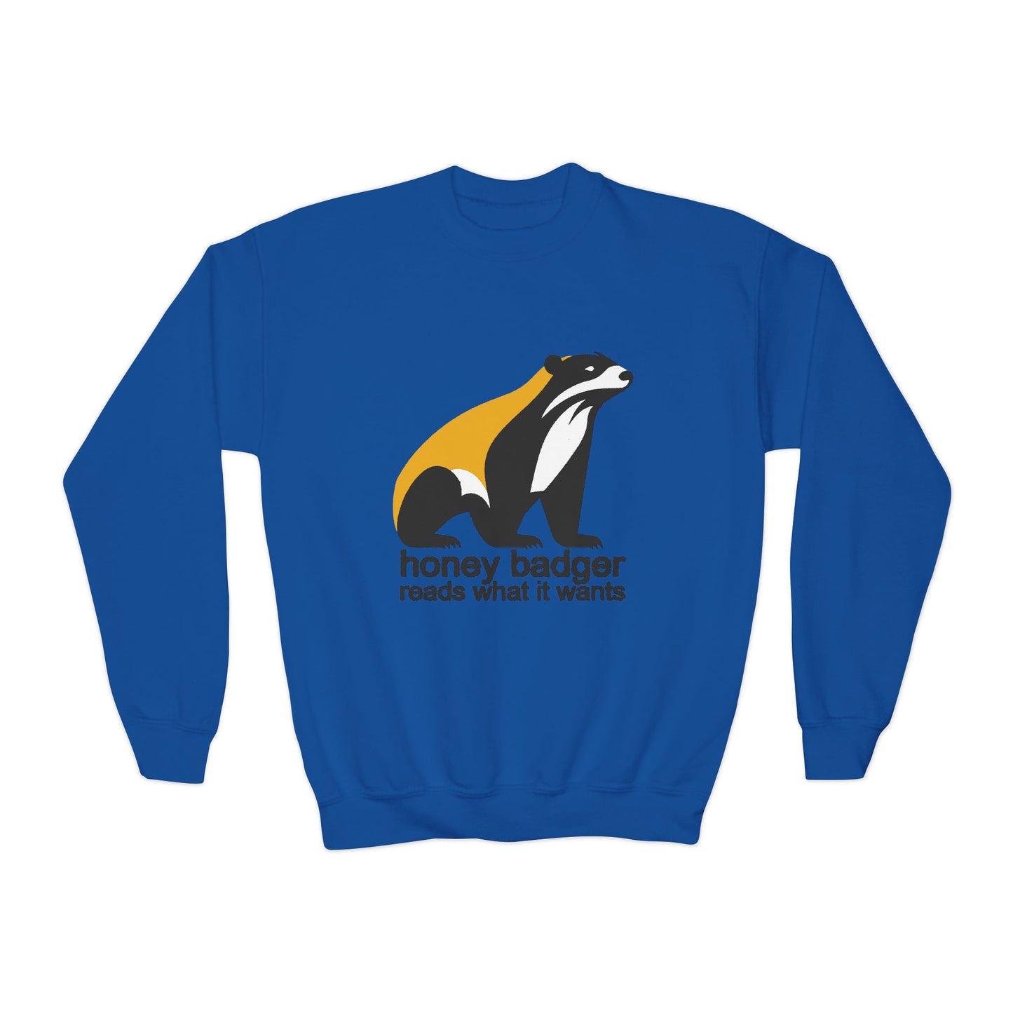 Youth Honey Badger Sweatshirt β Reads What It Wants!