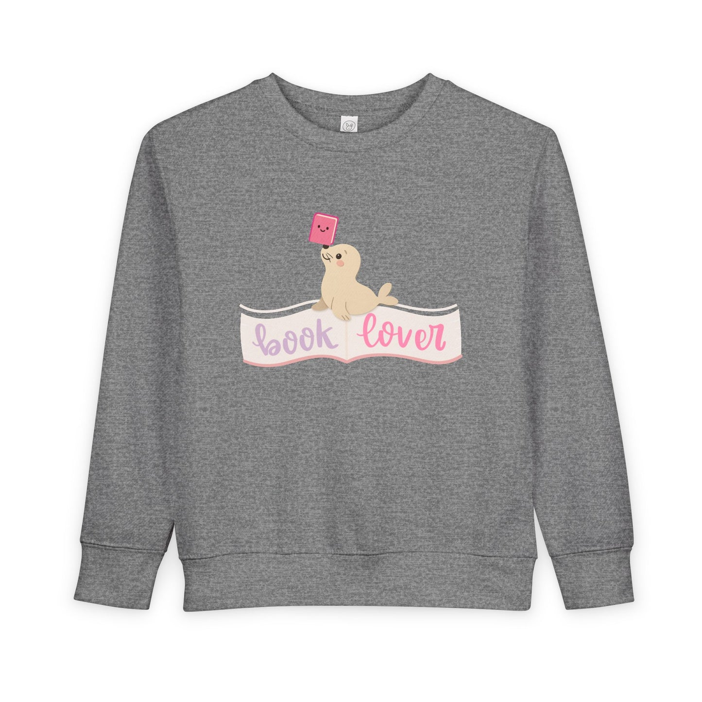 Toddler Book Lover Seal Sweatshirt β Cute Ocean Reader Crewneck for Little Story Fans