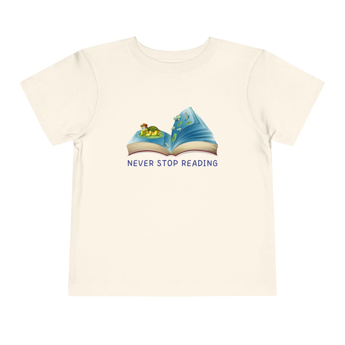 Toddler Never Stop Reading Tee β Bookworm-Inspired Shirt for Little Readers