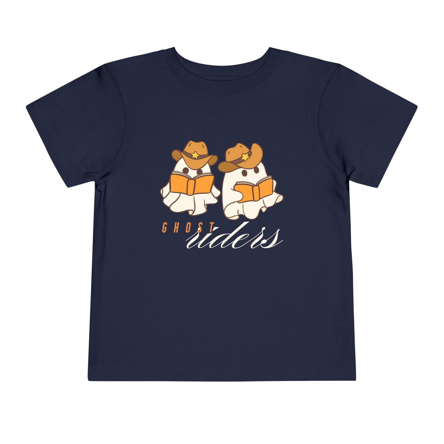 Toddler Ghost Riders Halloween T-Shirt β Cowboy Ghosts Reading Books Design