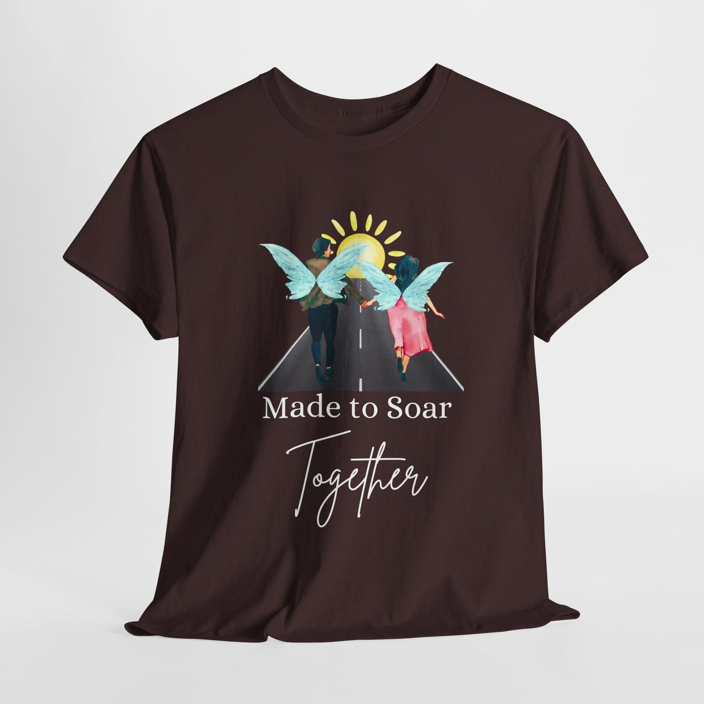 Teen/Adult Unisex Made to Soar Together Tee – Romantic Gift for Couples, Fairytale Wedding & Honeymoon Shirt
