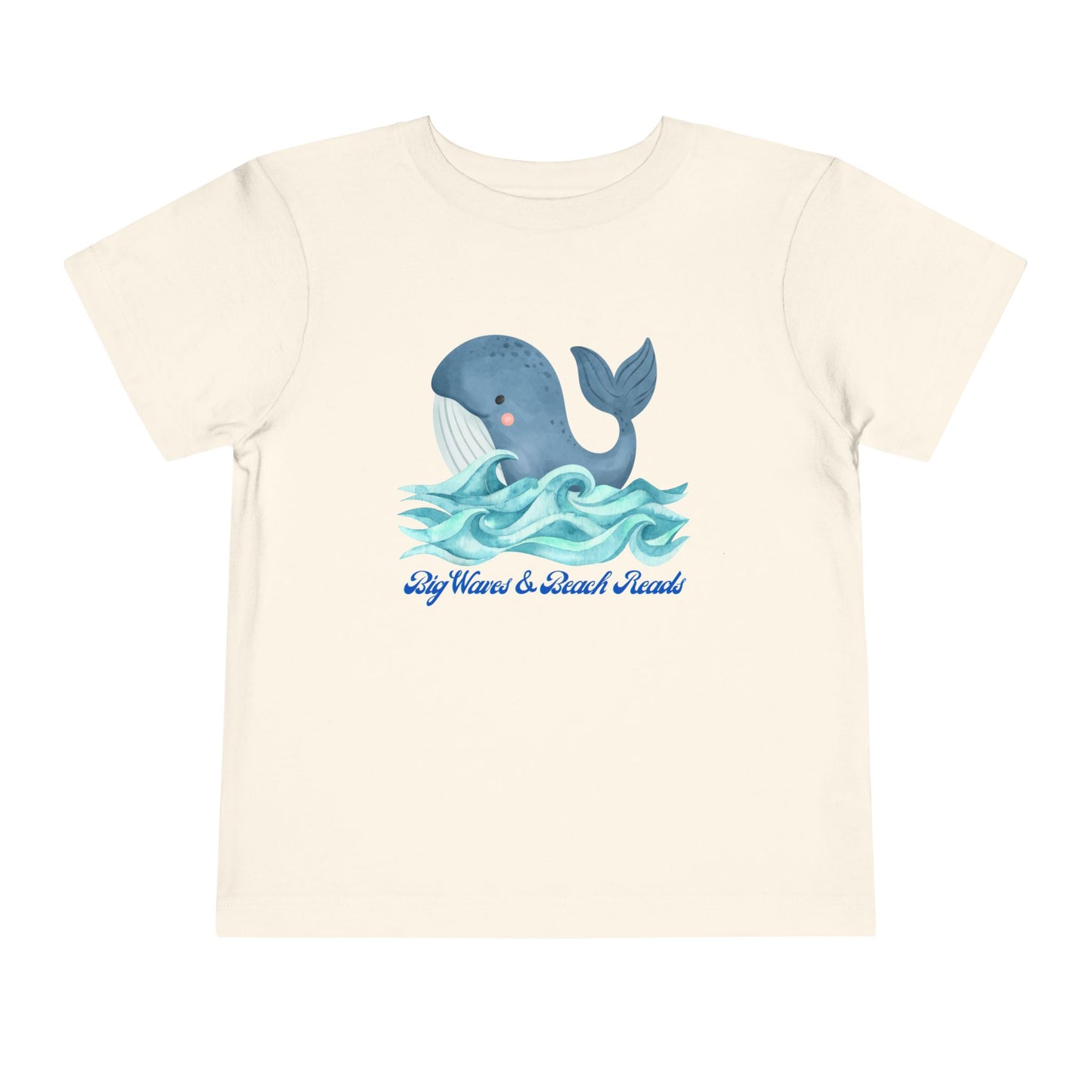Toddler Big Waves & Beach Reads Whale Tee β Ocean-Loving Bookworm Shirt for Kids