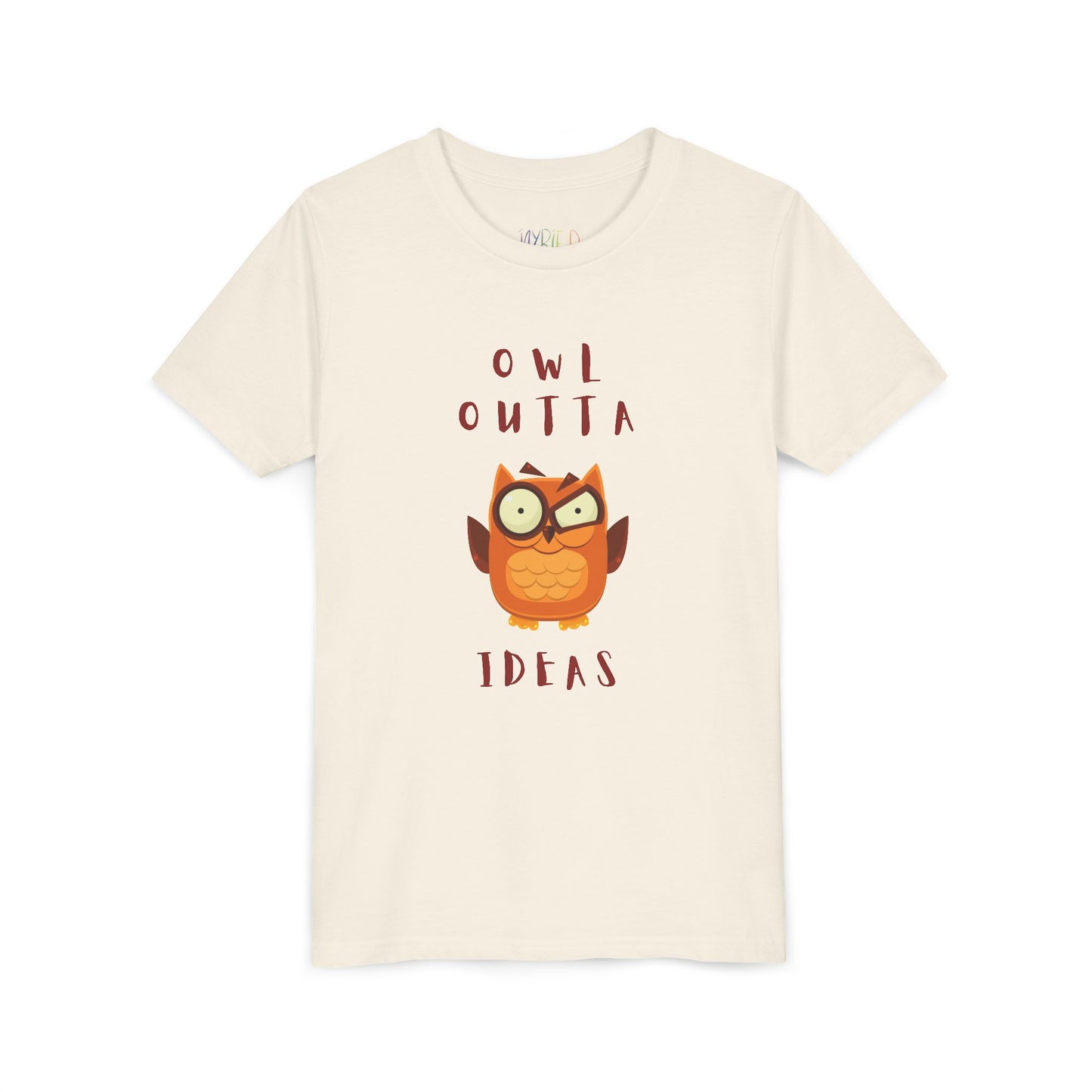 Youth Owl Outta Ideas T-Shirt – Funny Gift for Creative Kids & Readers