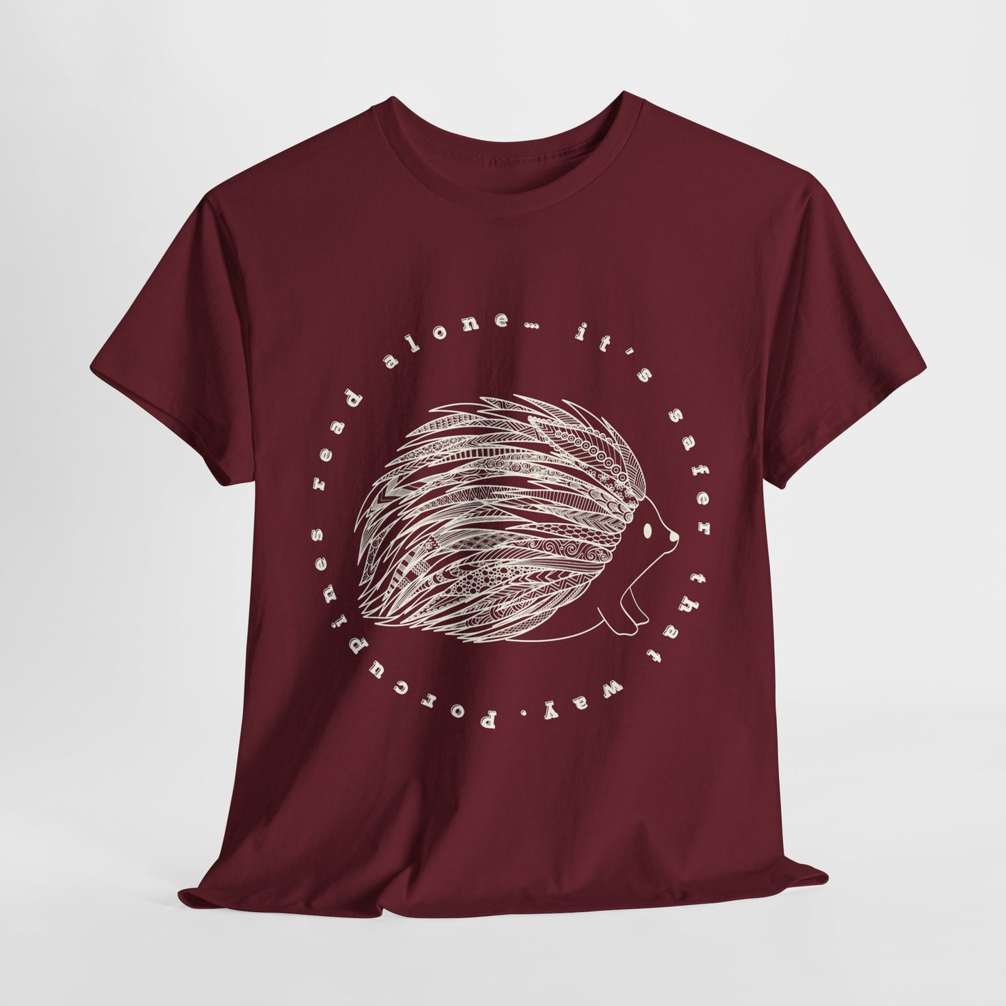 Teen/Adult Unisex β Porcupines Read Alone Tee β Spiky Introvert Humor Shirt