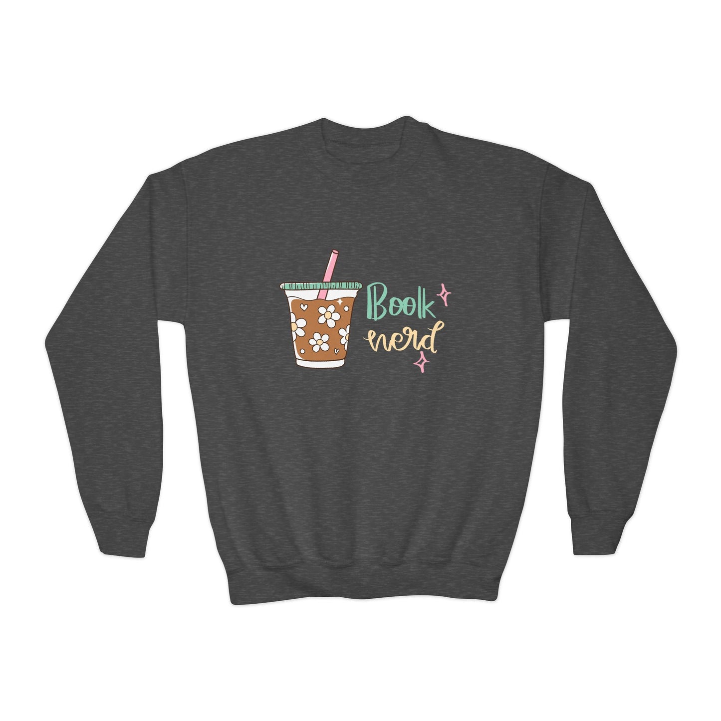 Youth Book Nerd Sweatshirt – Sweet Reads & Chill Vibes