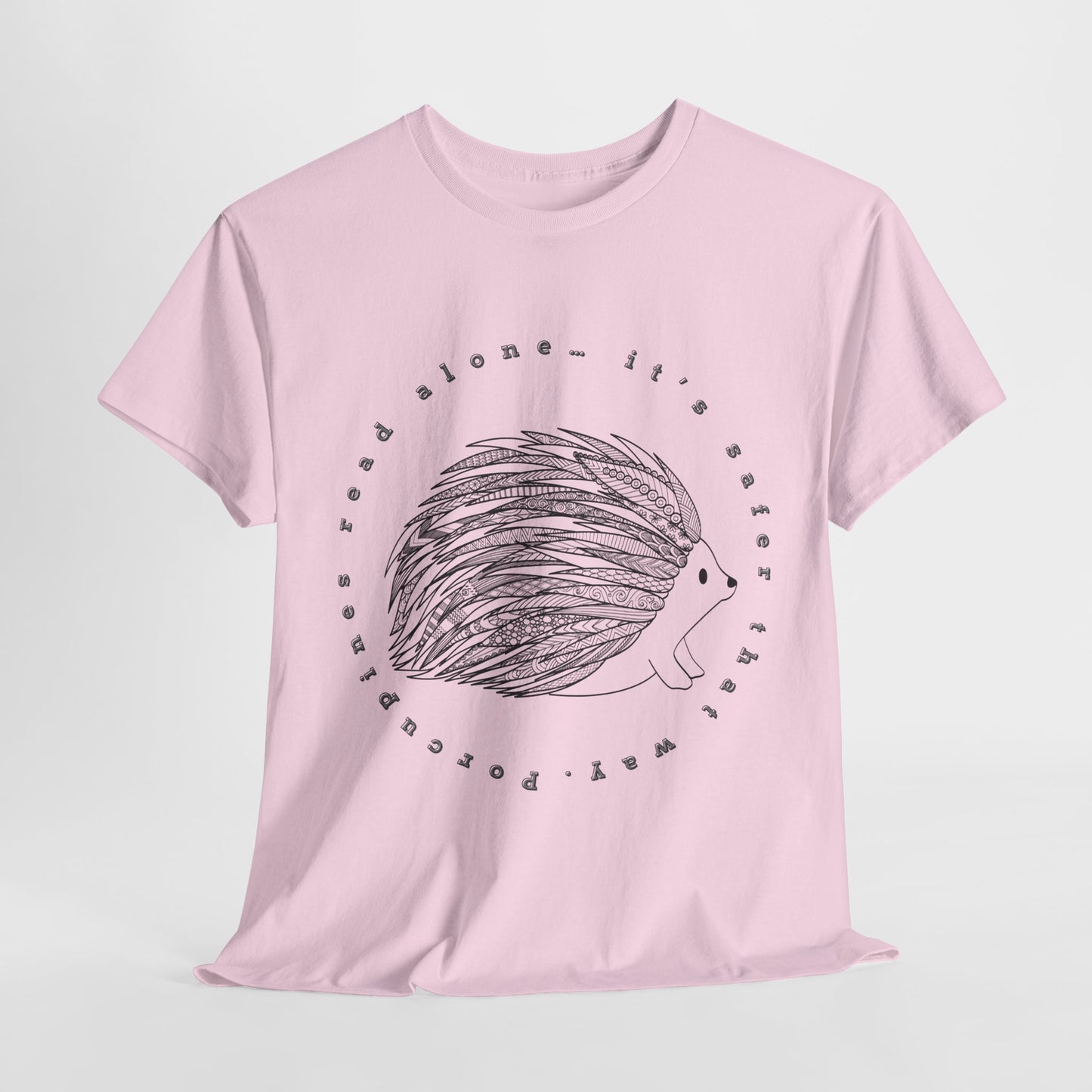 Teen/Adult Unisex β Porcupines Read Alone Tee β Spiky Introvert Humor Shirt