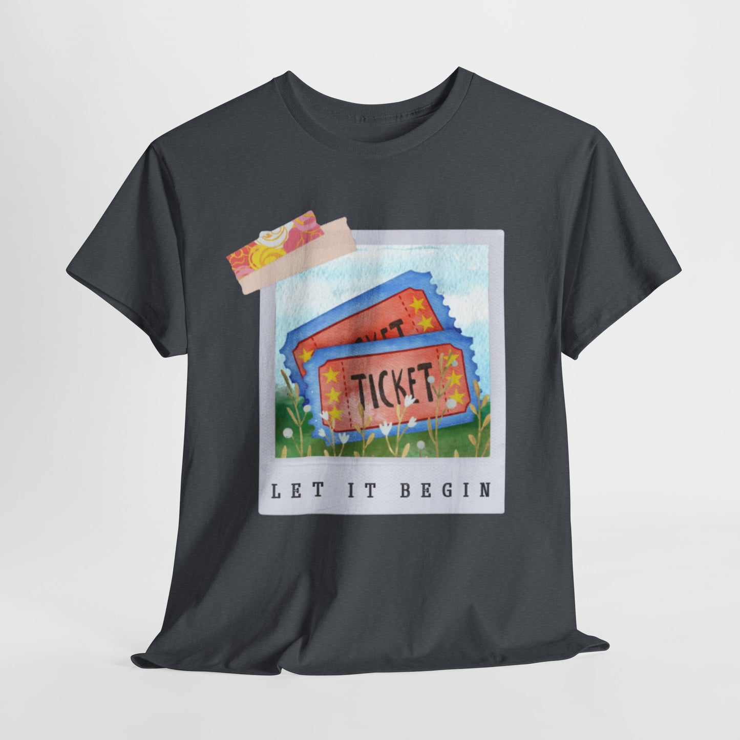 Teen/Adult Unisex Let It Begin Tee – Whimsical Ticket Shirt for Readers, Theatre Lovers & Moviegoers