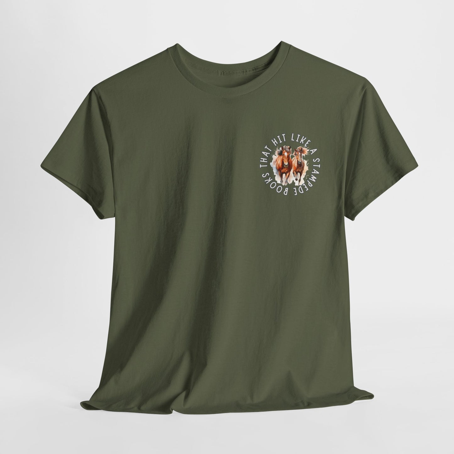 Teen/Adult Unisex Tee – Books That Hit Like a Stampede (Little Edition)