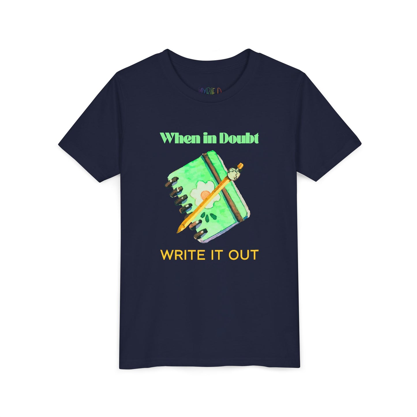 Youth Write It Out Tee – Creative Coping Shirt for Thoughtful Kids, Journal Lovers & Budding Authors