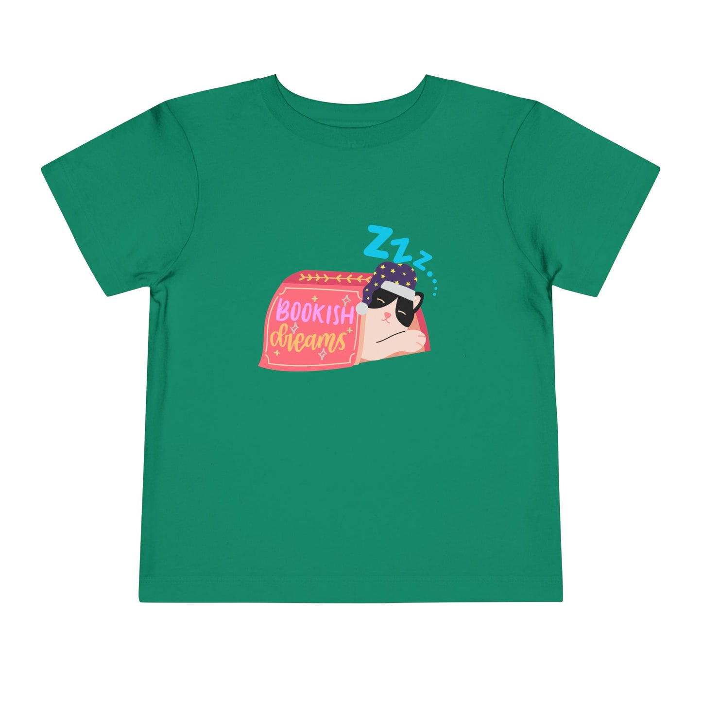 Toddler Bookish Dreams Tee – Cozy Cat Nap for Little Readers