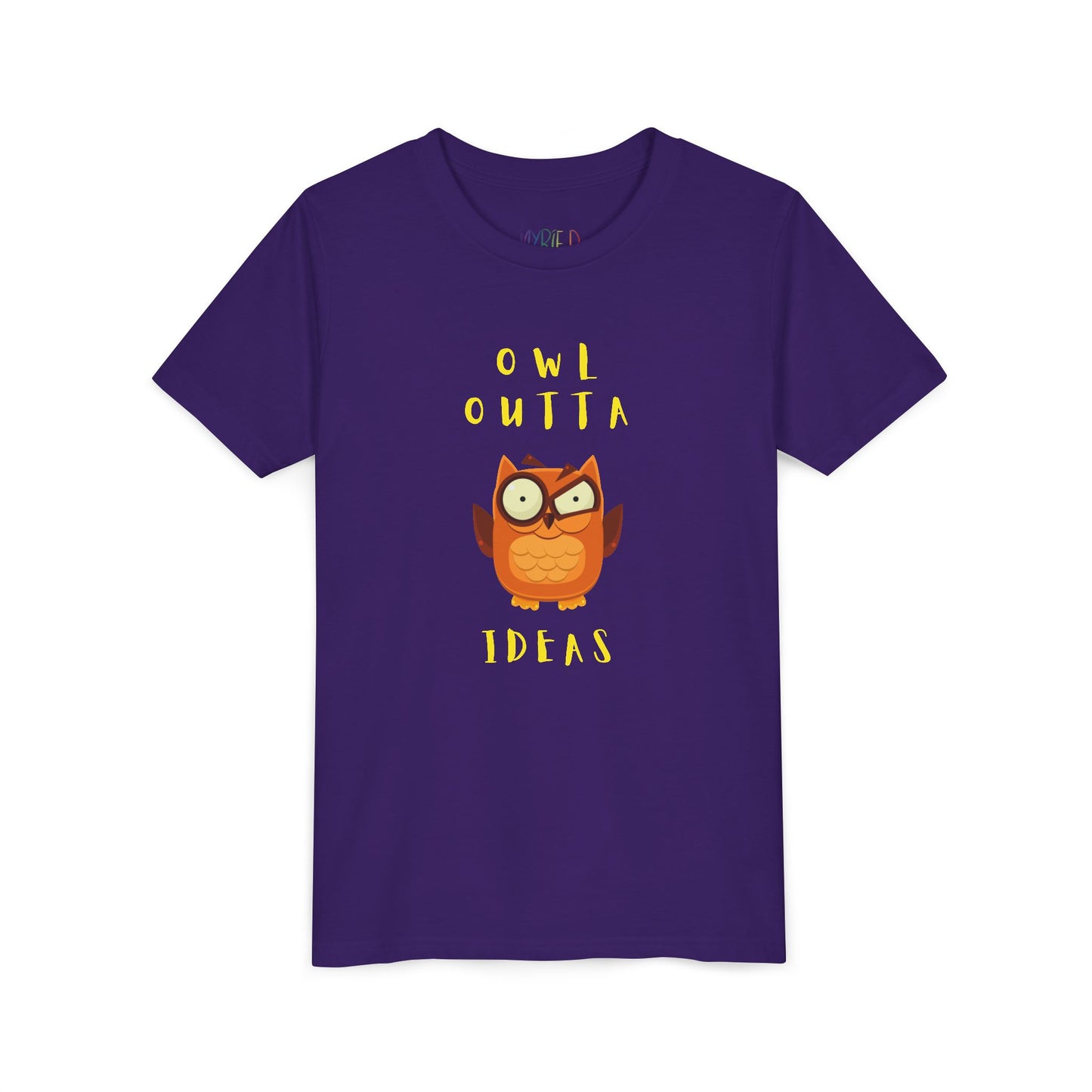 Youth Owl Outta Ideas T-Shirt – Funny Gift for Creative Kids & Readers