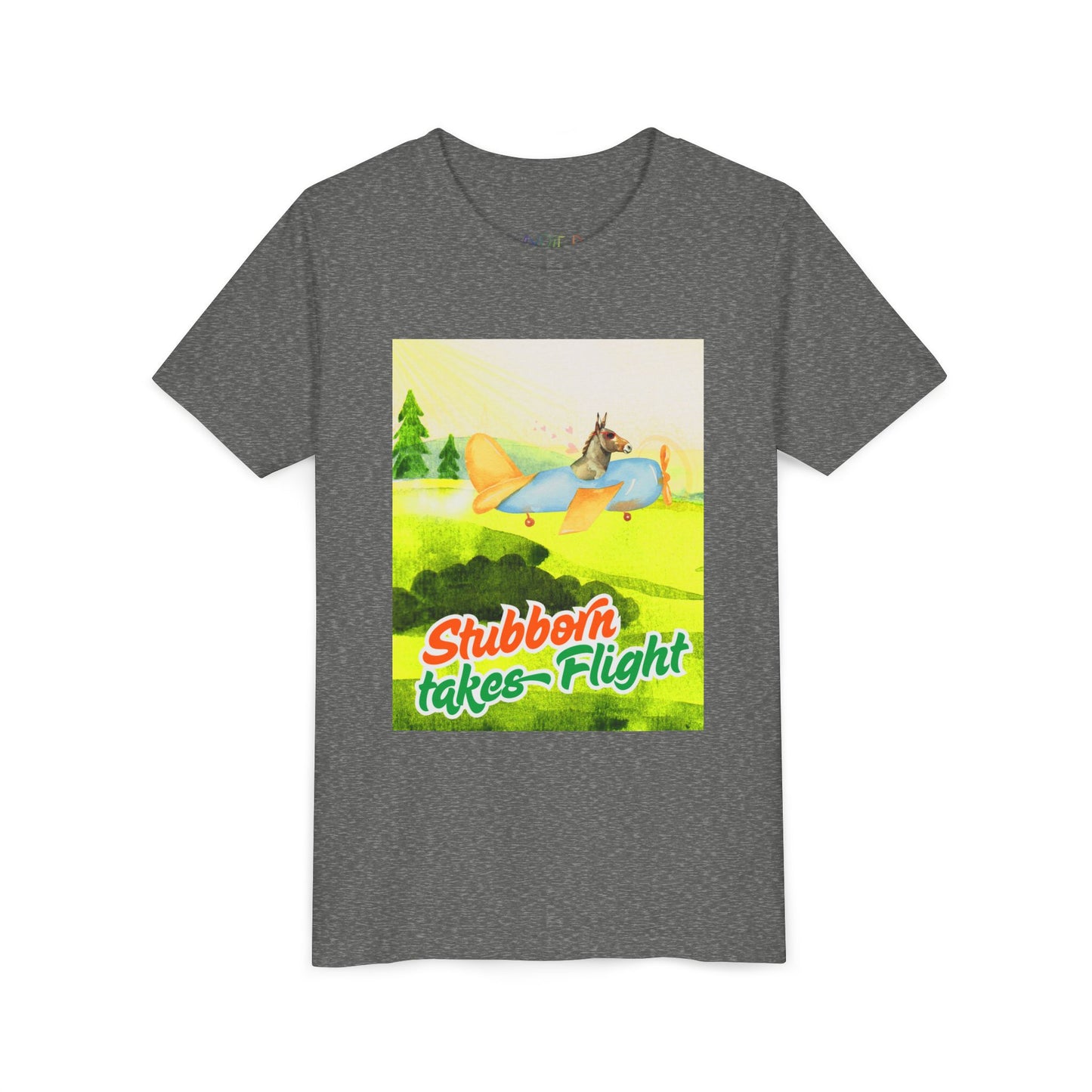 Youth Stubborn Takes Flight – Donkey Determination Tee