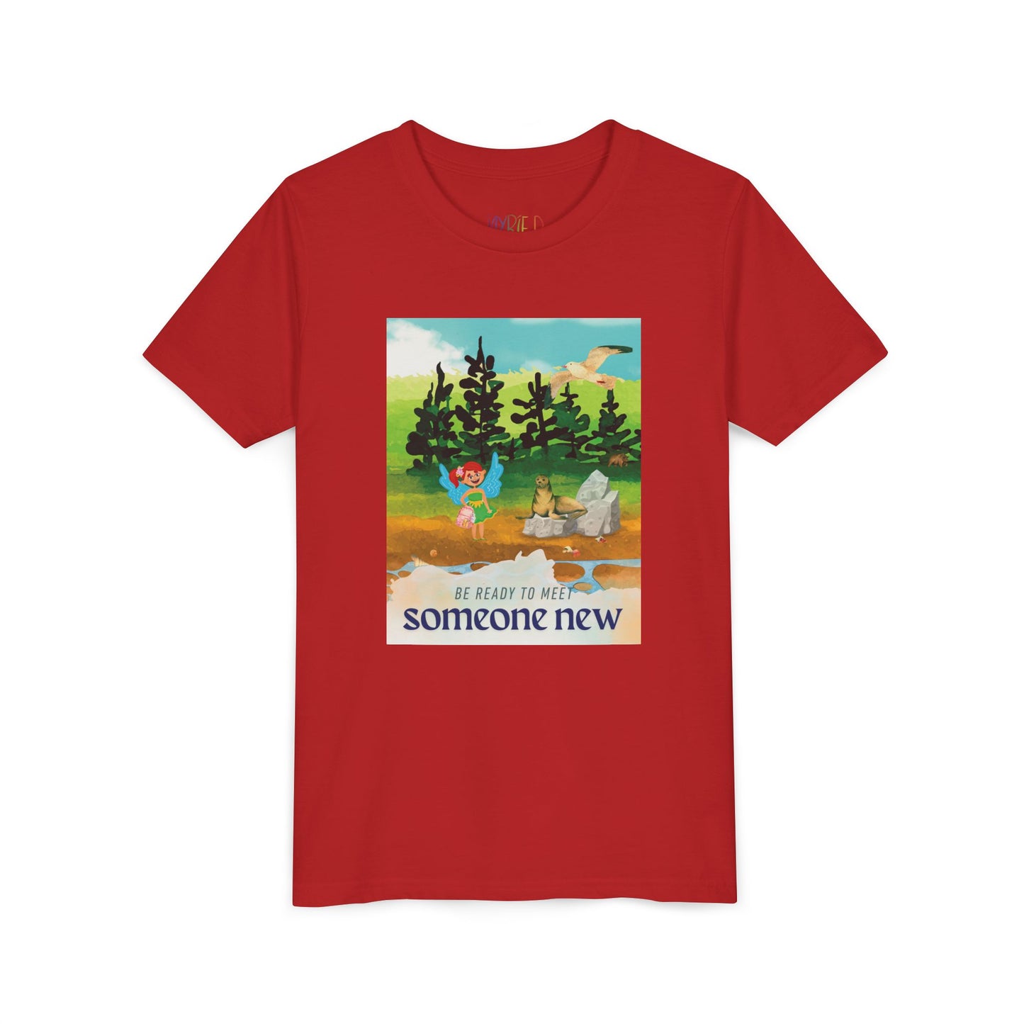 Youth Be Ready to Meet Someone New Tee – Fairy Forest Shirt for Curious Kids
