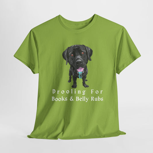 Teen/Adult Unisex Books & Belly Rubs Tee – Dog-Approved and Reader-Ready