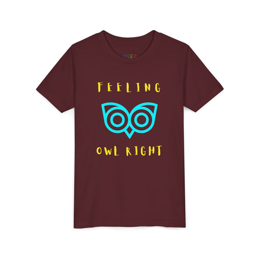 Youth Feeling Owl Right T-Shirt – Bold Graphic Tee with Playful Wordplay and Owl Design