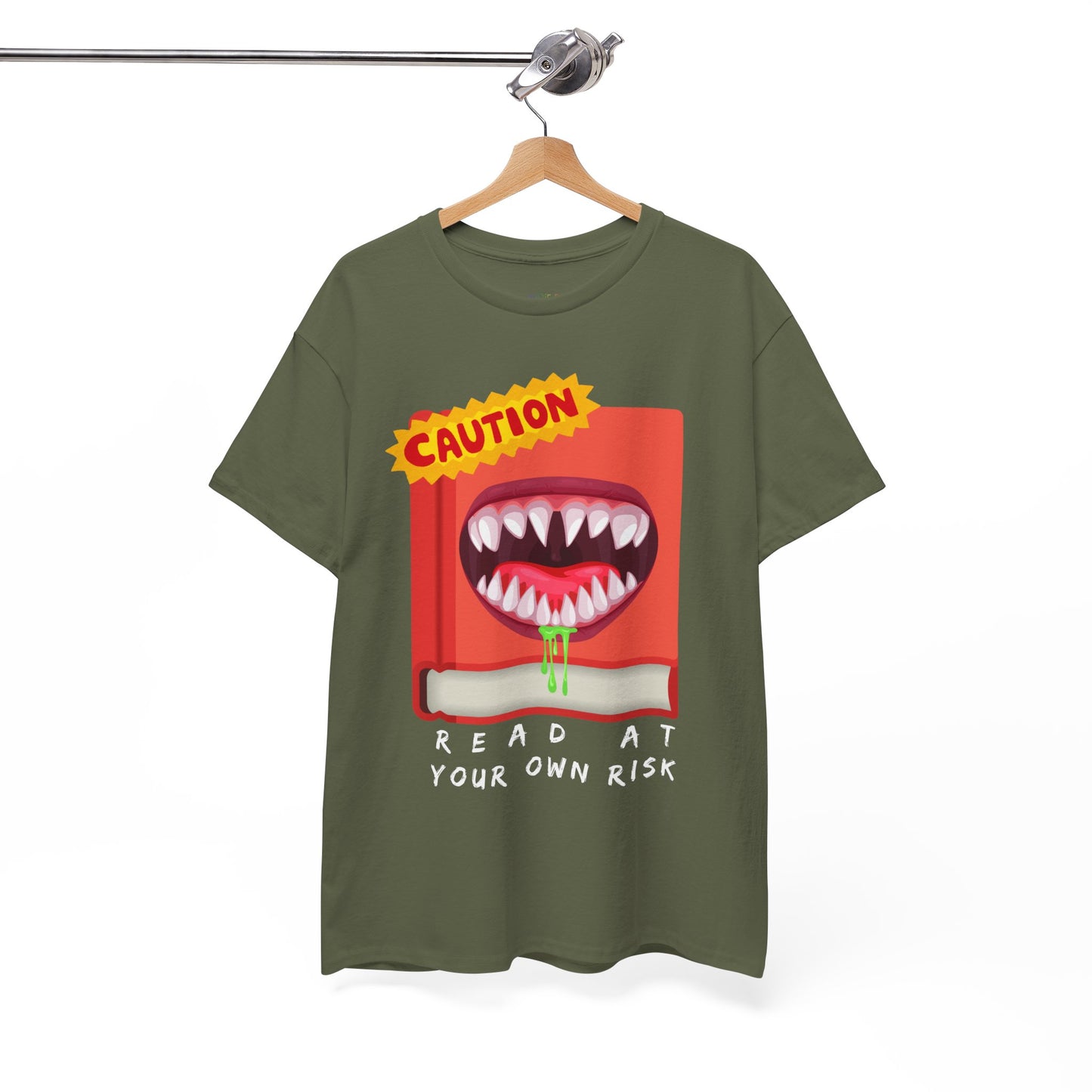 Teen/Adult Unisex Read at Your Own Risk Tee â€“ A Warning for Thrill-Seeking Readers
