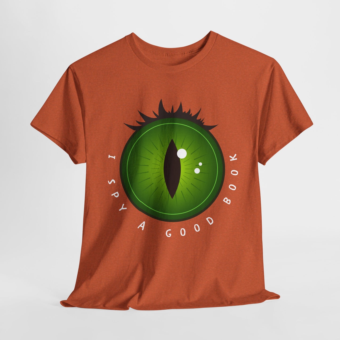 Teen/Adult Unisex “I Spy a Good Book” Reading Shirt – Bold Eyeball Tee for Book Lovers