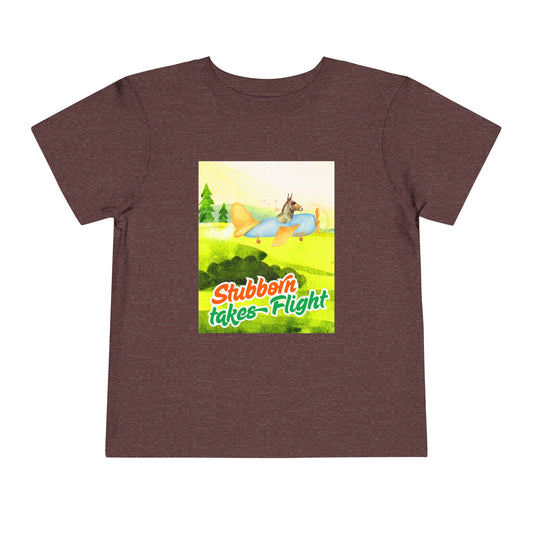Toddler Stubborn Takes Flight Tee – Perseverance Shirt for Determined Dreamers