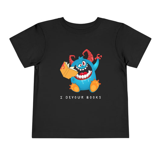 Toddler I Devour Books Monster Tee