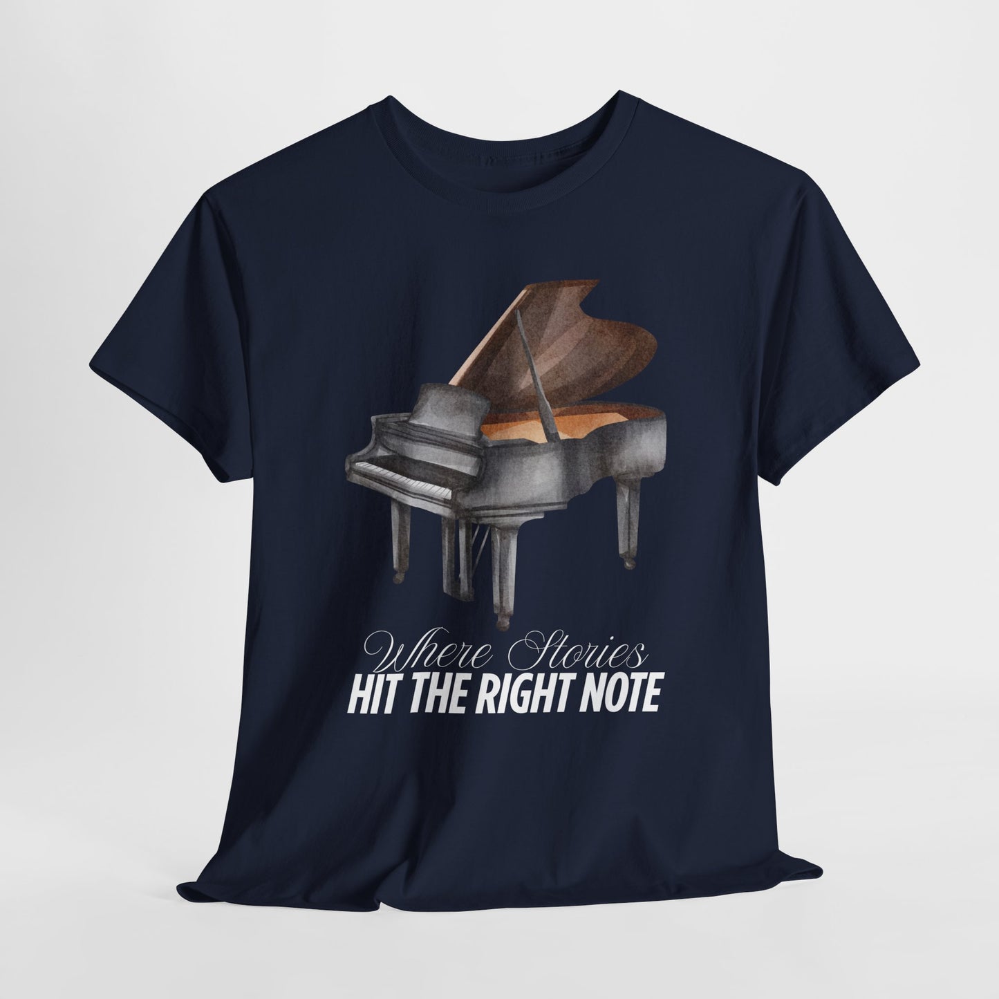 Teen/Adult Unisex Hit the Right Note Tee – For Readers and Musicians Who Feel Every Word