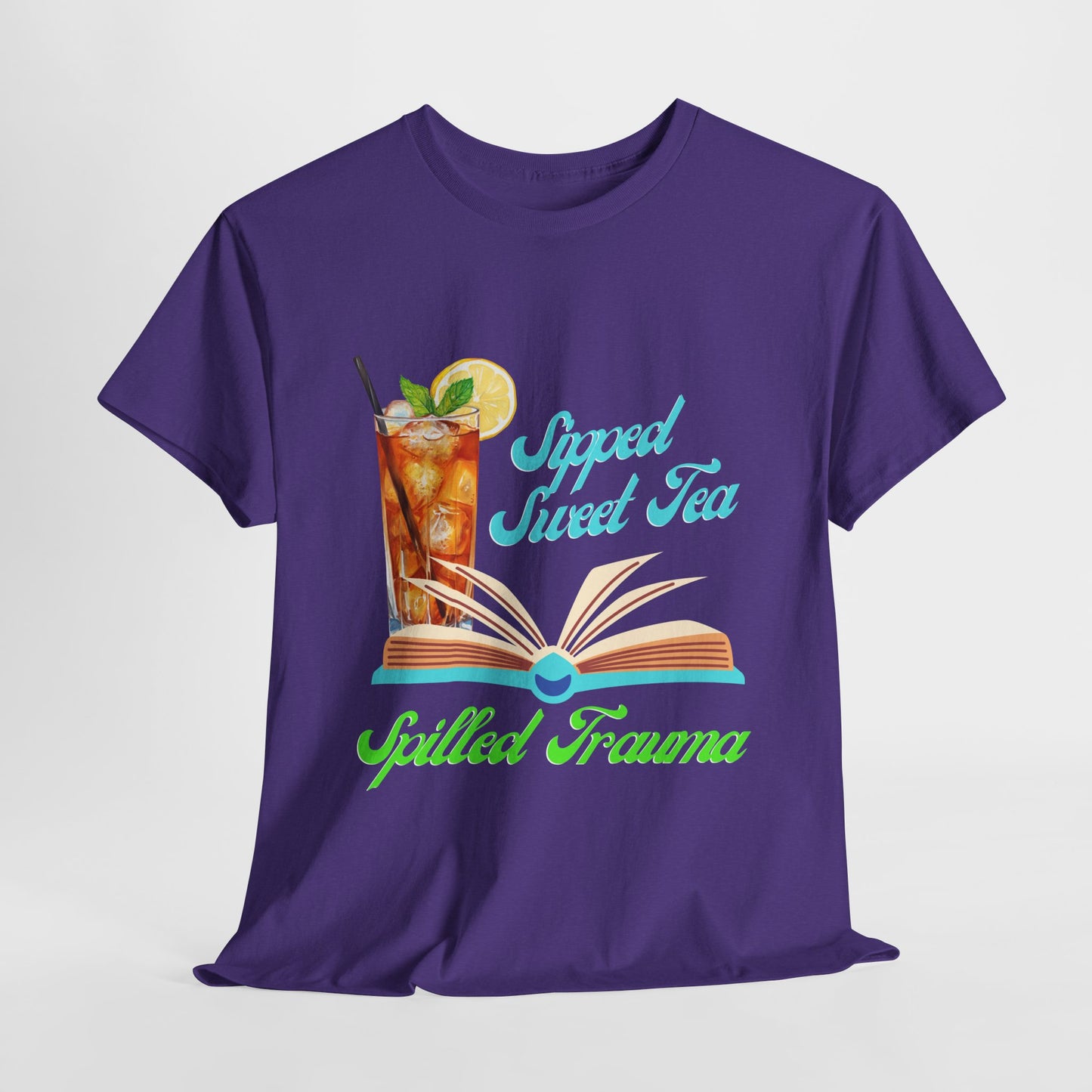 Teen/Adult Unisex Sipped Sweet Tea Spilled Trauma Tee – Southern Gothic Reader Style