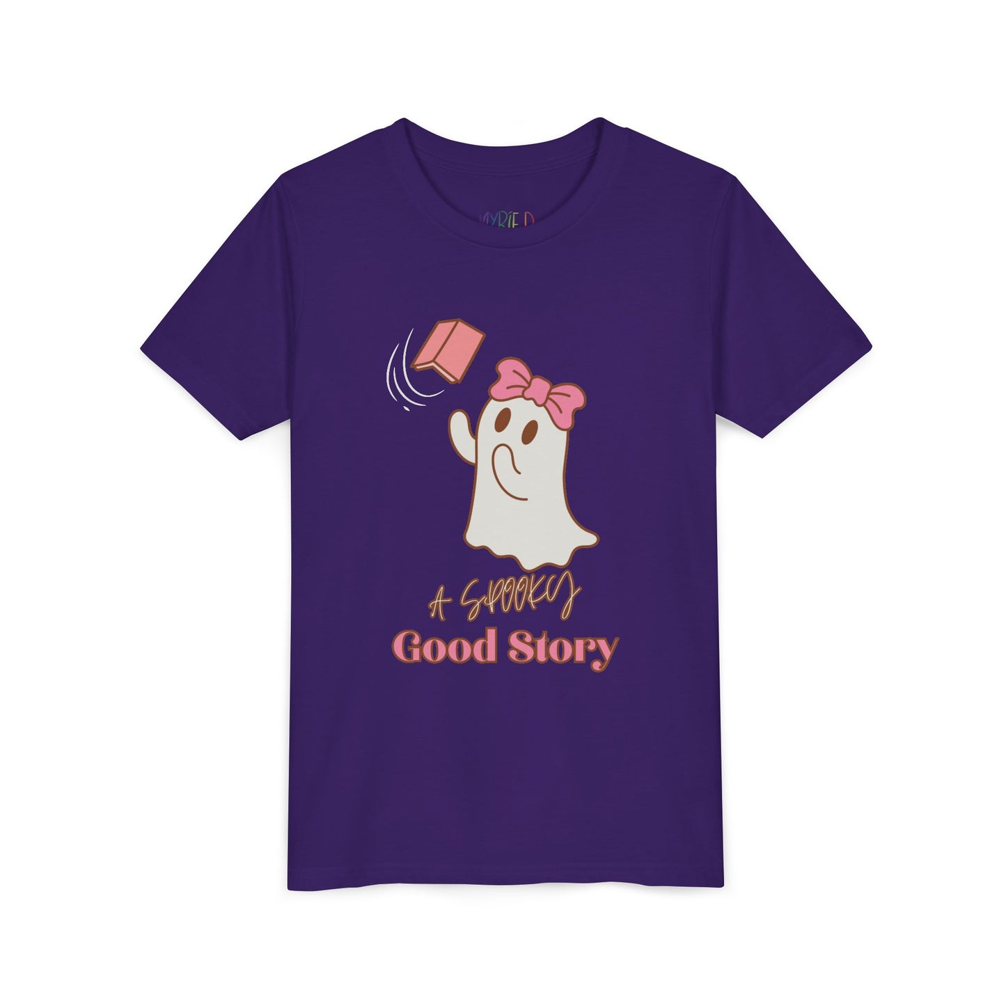 Youth A Spooky Good Story Tee – Cute Halloween Ghost Reading Shirt