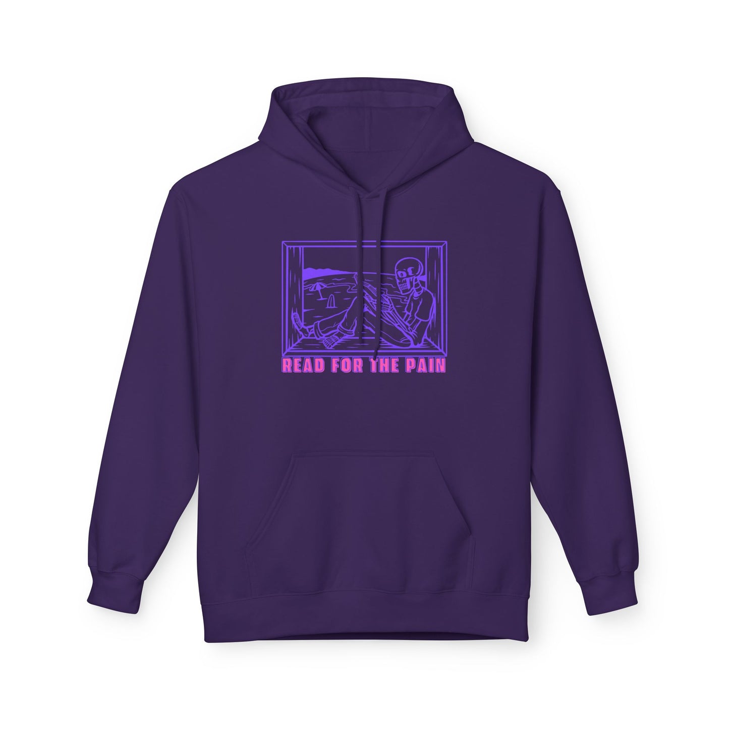 Teen/Adult Unisex Read for the Pain Neon Skeleton Hoodie