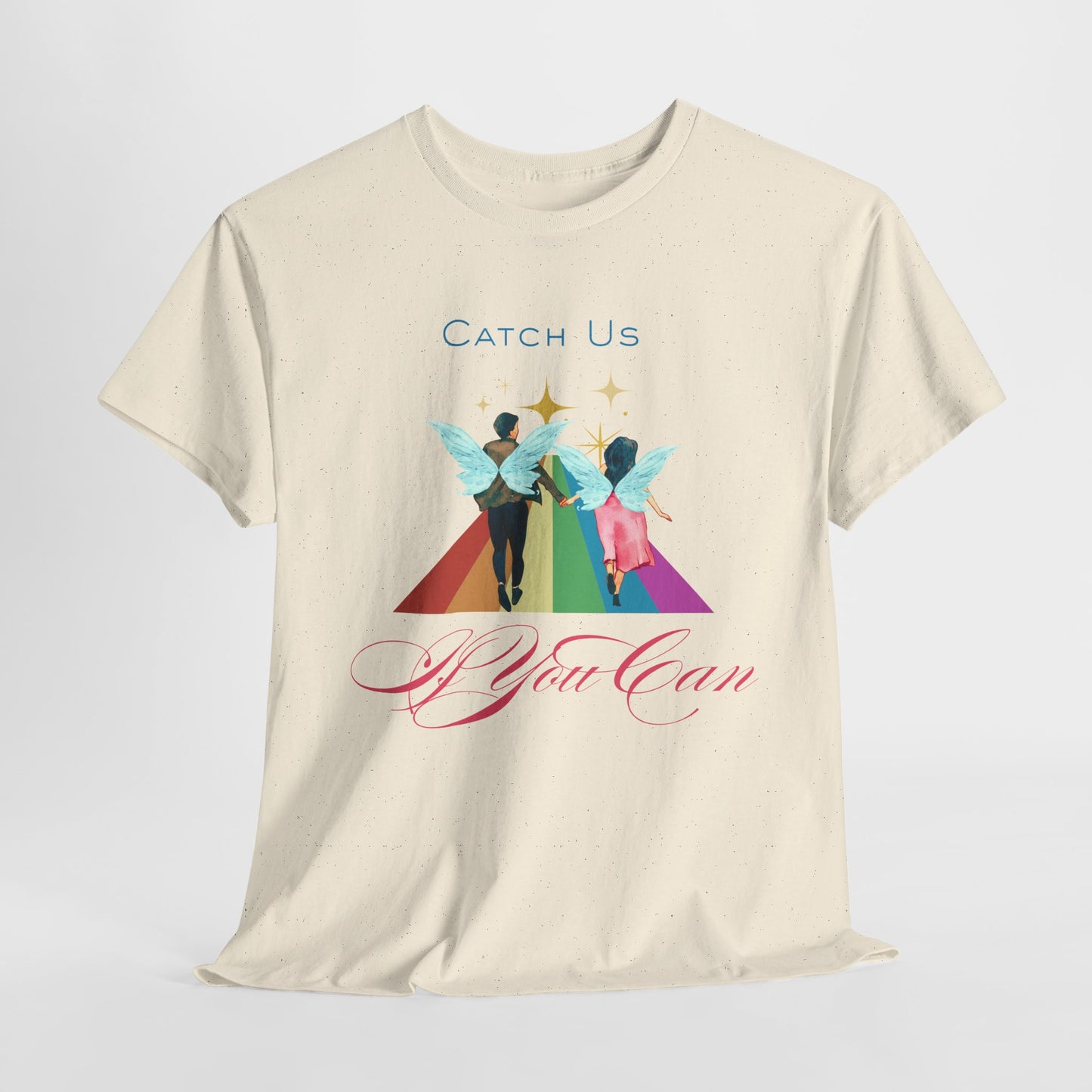 Teen/Adult Unisex Catch Us If You Can Tee – Playful Couples Shirt, Wedding Weekend or Everyday Adventure Apparel
