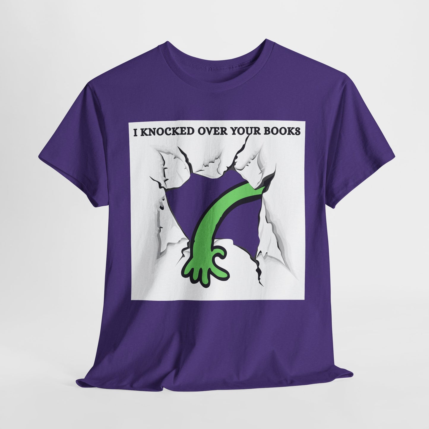 Teen/Adult Unisex Oops! Alien Mayhem Tee – Bookstack Toppler Extraordinaire