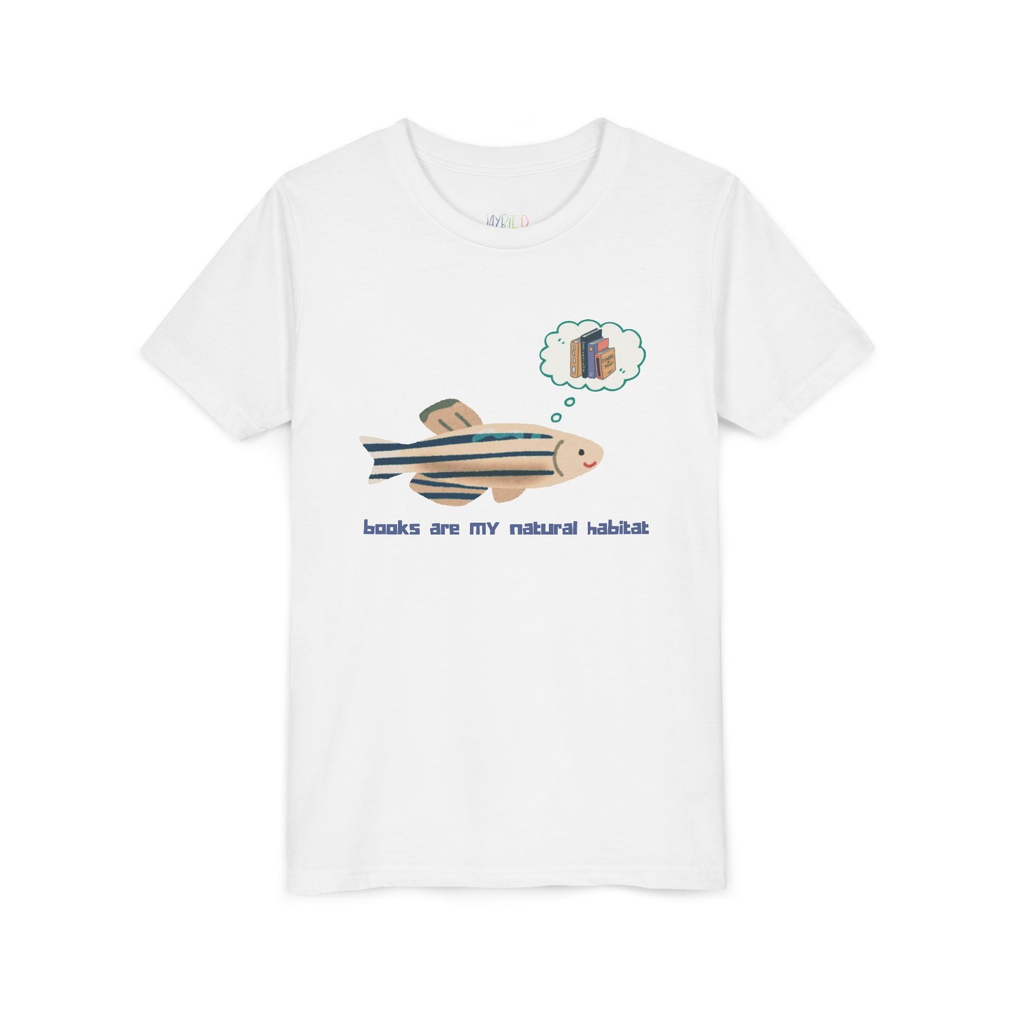 Youth Books Are My Natural Habitat Tee – Perfect for Young Bookworms, A playful design for deep-diving readers