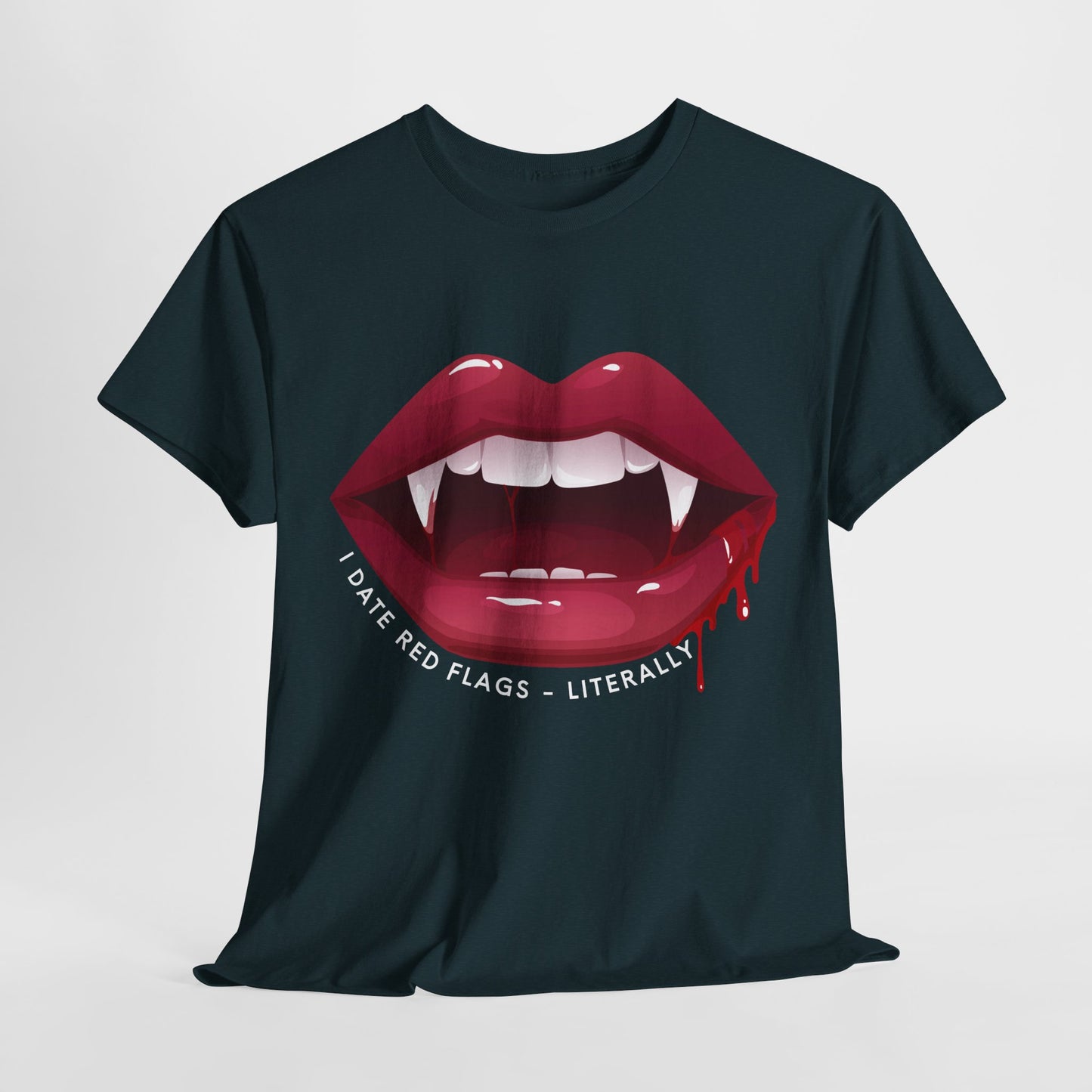 Teen/Adult Unisex “I Date Red Flags – Literally” T-Shirt – Fangirl Gift for Paranormal Romance Readers