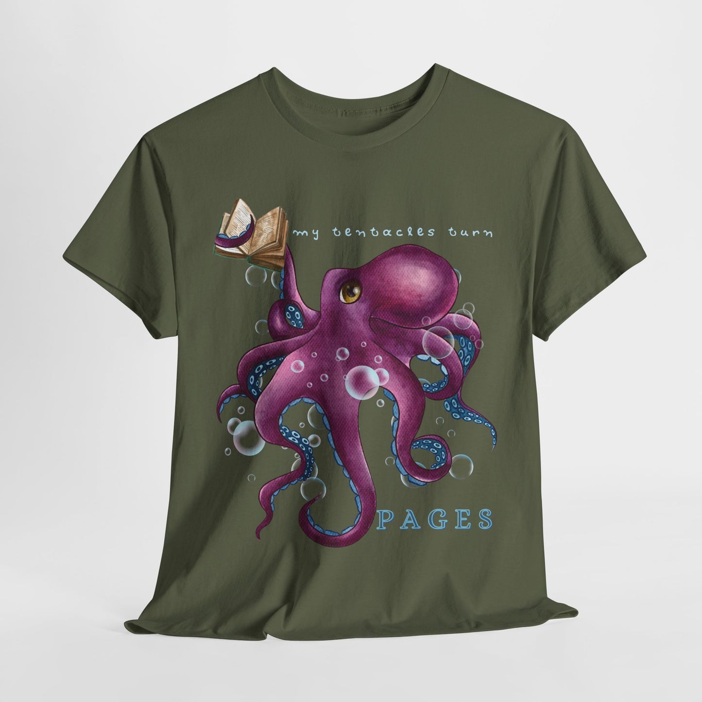 Teen/Adult Unisex My Tentacles Turn Pages Tee