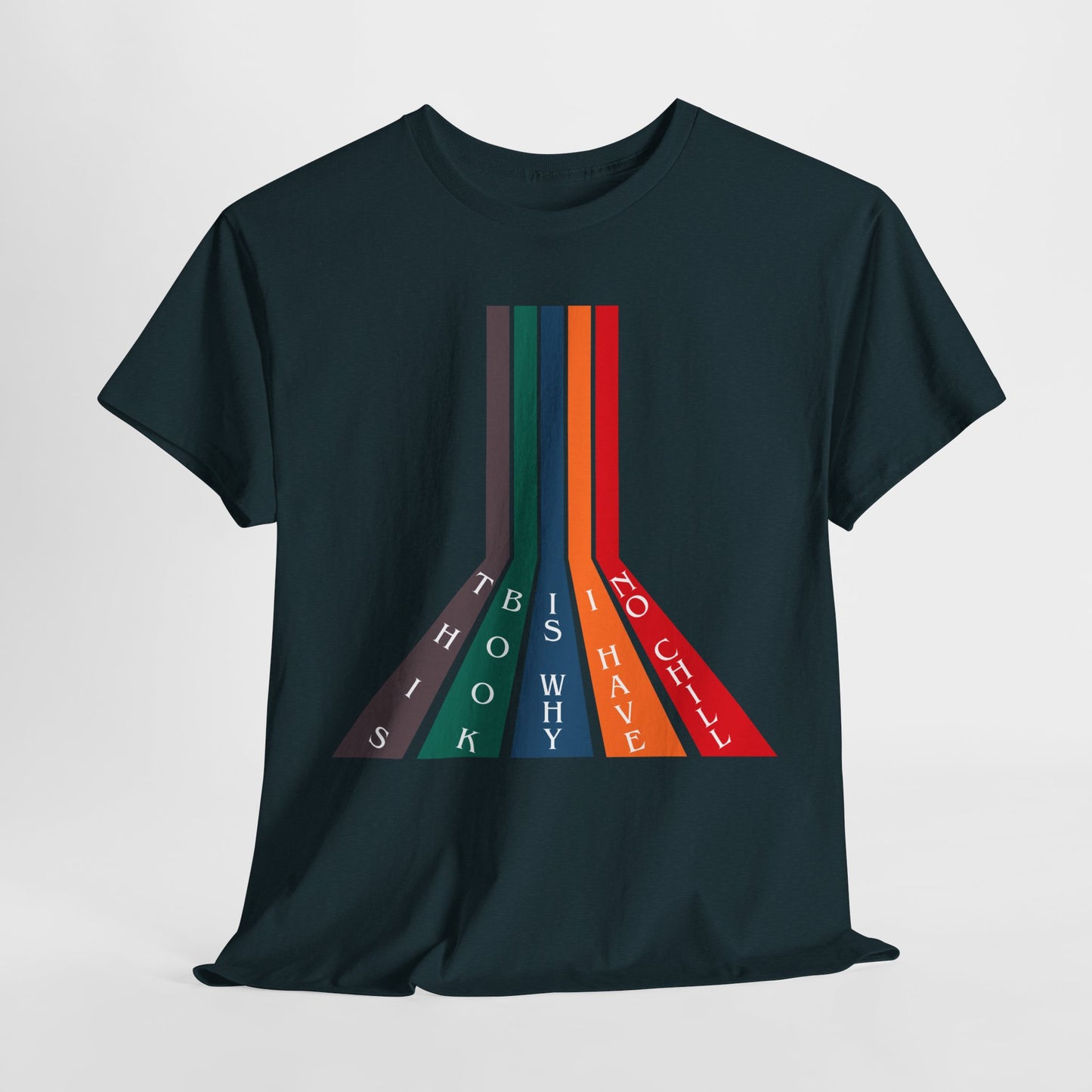 Teen/Adult Unisex Bookish Tee – This Book Is Why I Have No Chill (Color Stripe Edition)