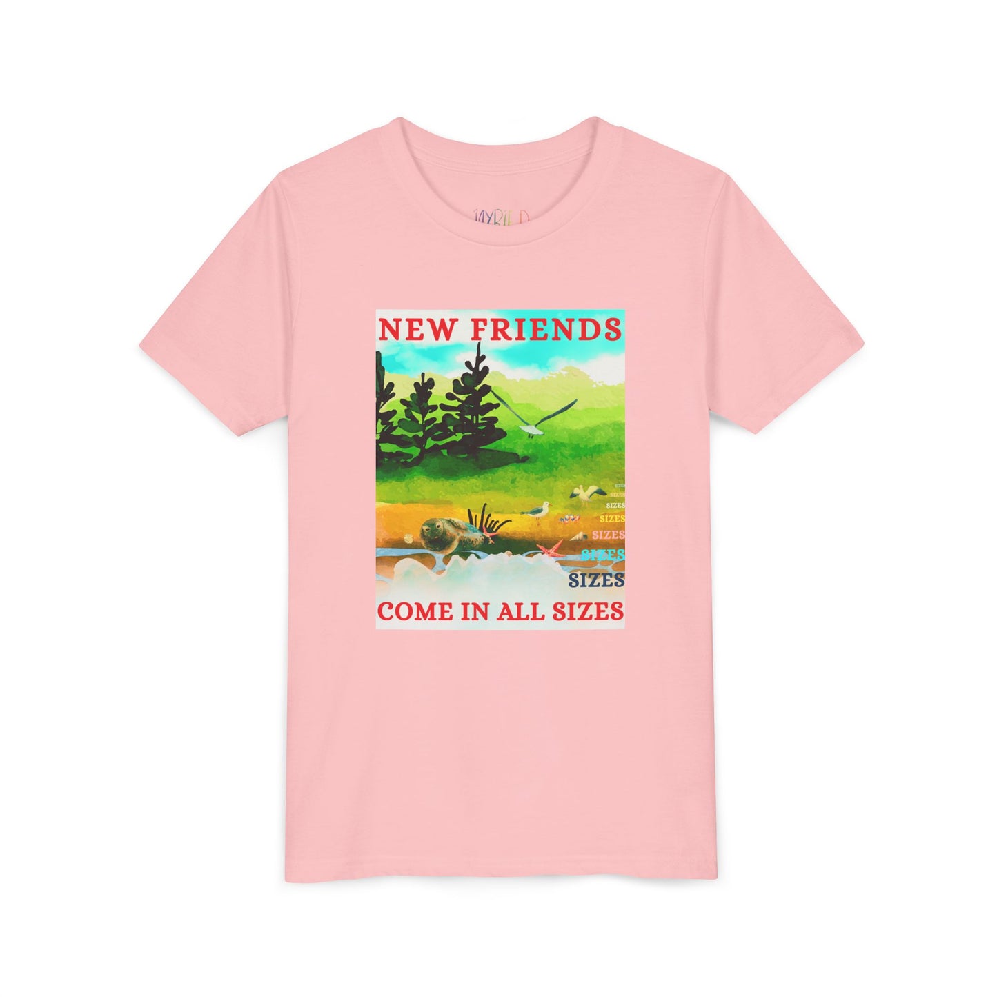 Youth New Friends Come in All Sizes Tee – Inclusive Adventure Shirt, Nature-Inspired Apparel for Curious Kids