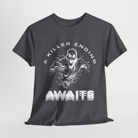Teen/Adult Unisex A Killer Ending Awaits T-Shirt – Horror Thriller Graphic Tee
