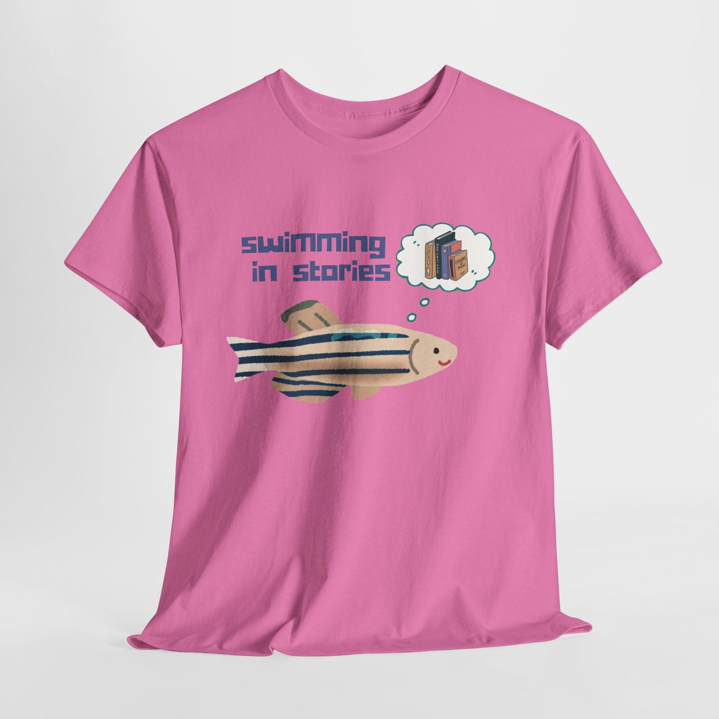 Teen/Adult Unisex Swimming in Stories Tee – For Readers Who Dive Deep Into Books