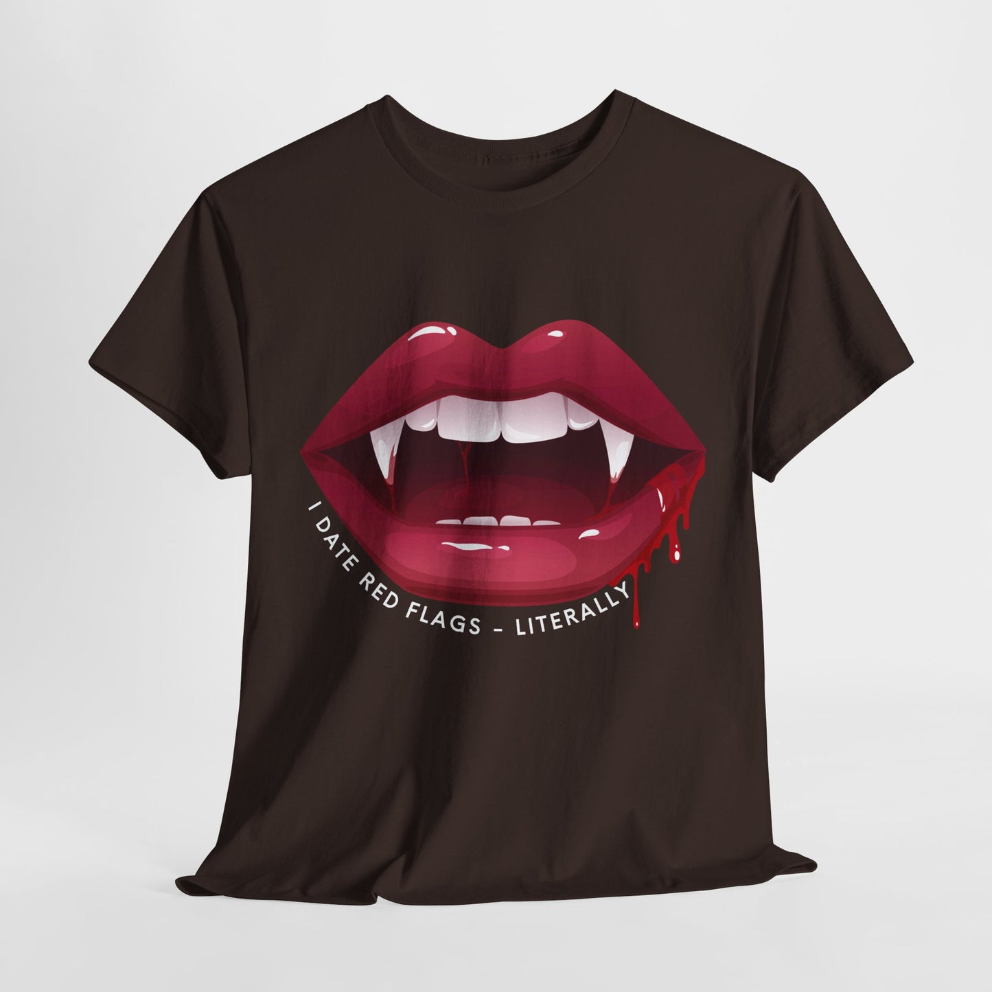 Teen/Adult Unisex “I Date Red Flags – Literally” T-Shirt – Fangirl Gift for Paranormal Romance Readers