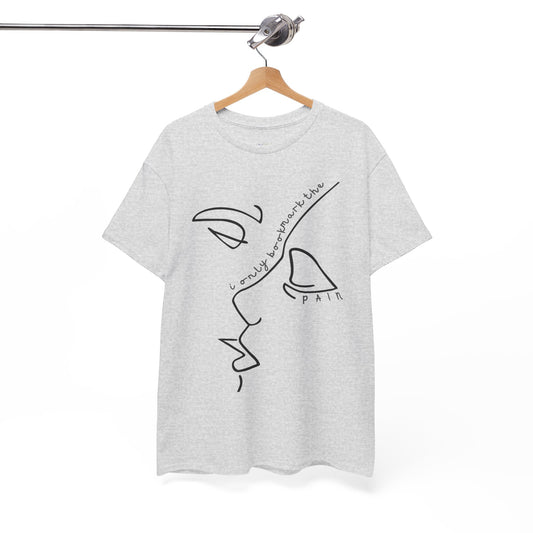 Teen/Adult Unisex Tee â€“ I Only Bookmark the Pain (Minimalist Face Edition)