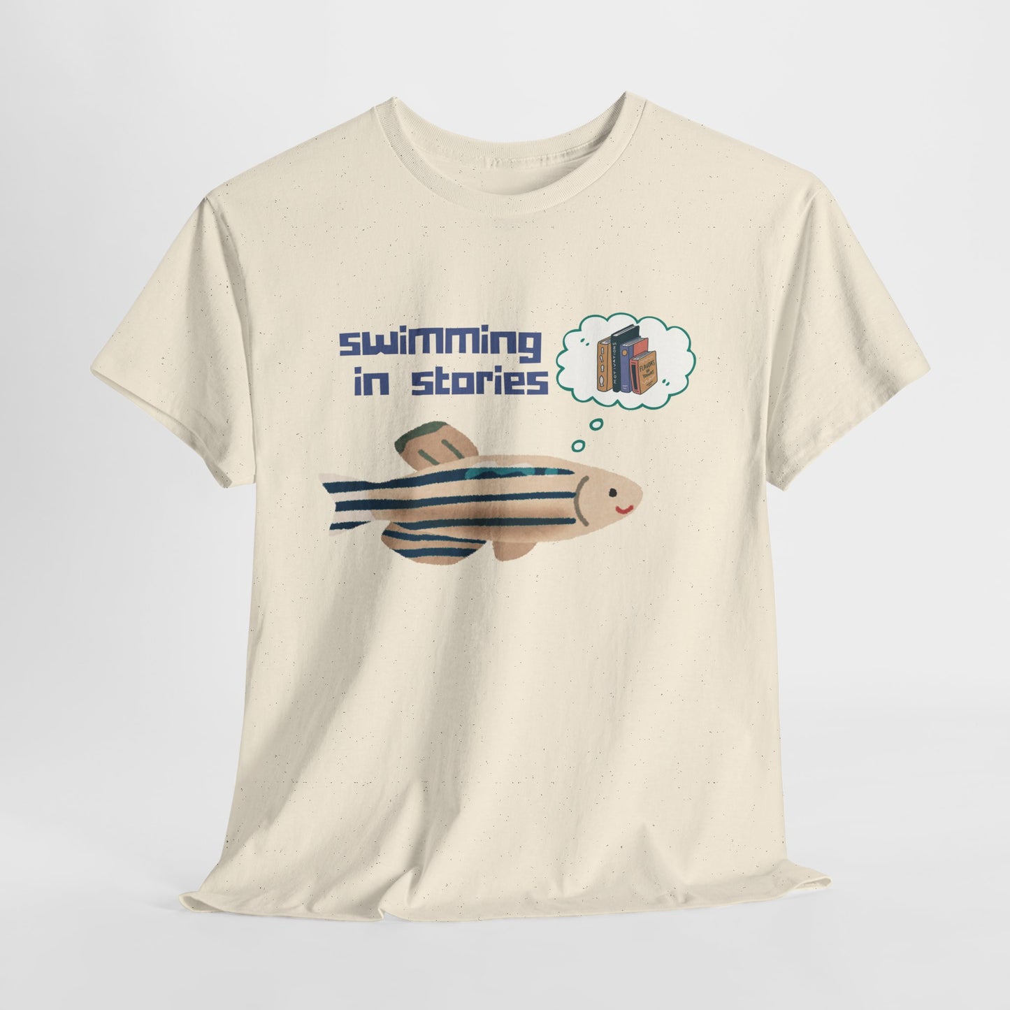 Teen/Adult Unisex Swimming in Stories Tee – For Readers Who Dive Deep Into Books
