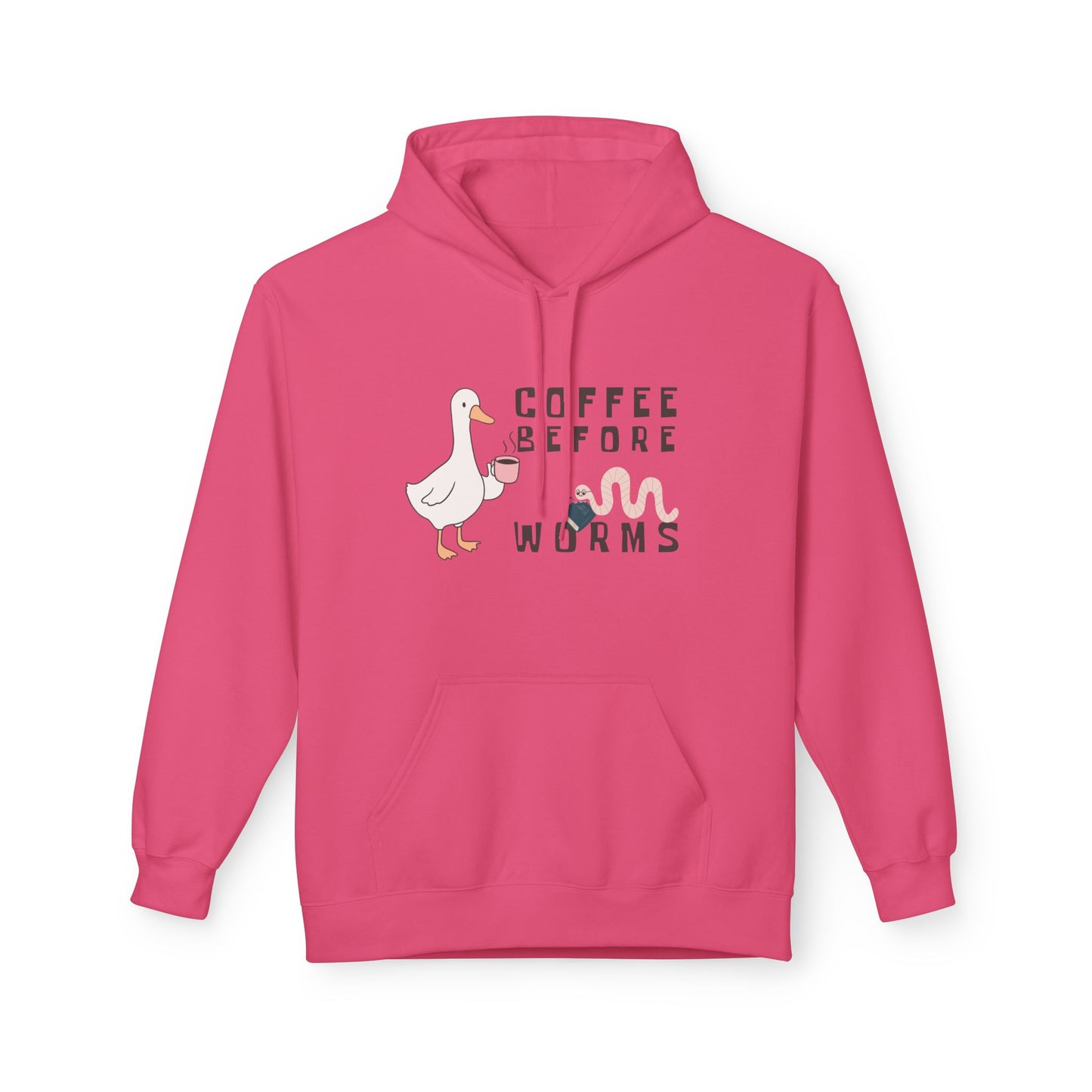 Teen/Adult Unisex Coffee Before Worms Hoodie