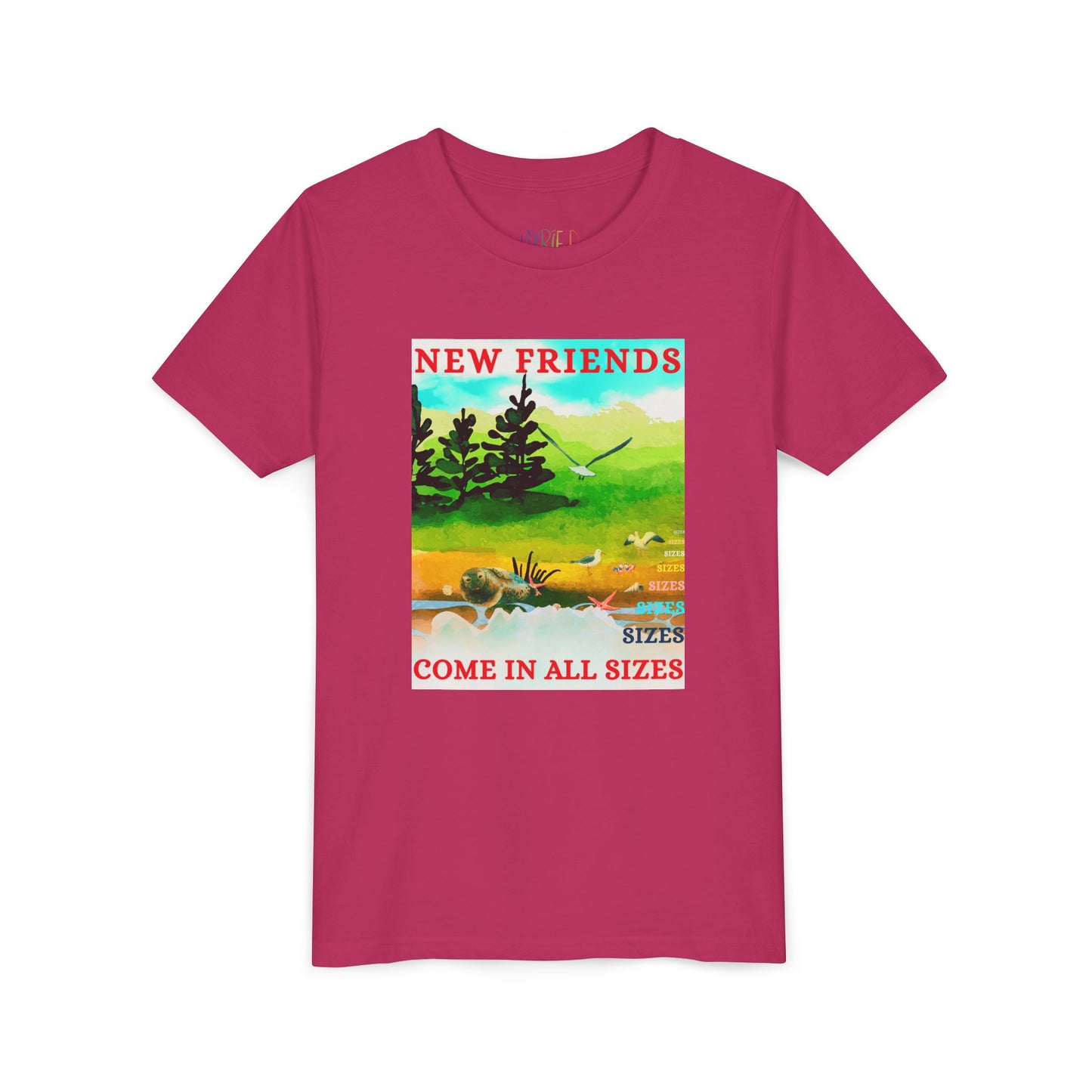 Youth New Friends Come in All Sizes Tee – Inclusive Adventure Shirt, Nature-Inspired Apparel for Curious Kids