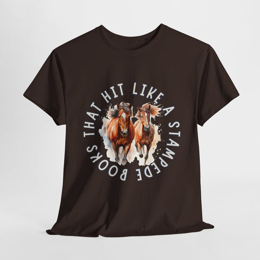 Teen/Adult Unisex Tee – Books That Hit Like a Stampede