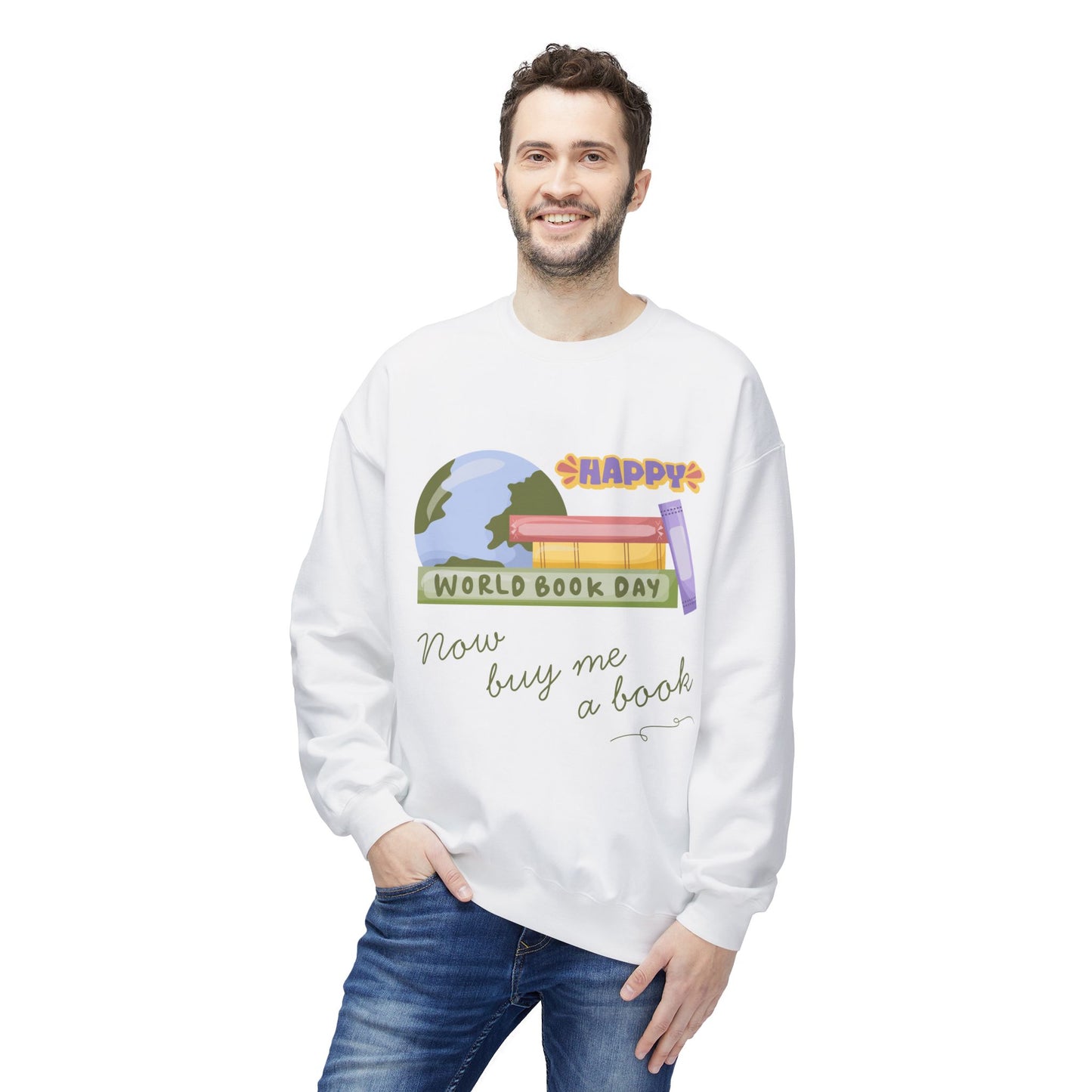 Teen/Adult Unisex Happy World Book Day Sweatshirt