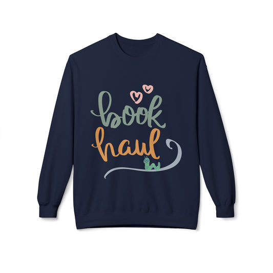 Teen/Adult Unisex Book Haul Sweatshirt – Cute Bookworm Crewneck for Readers & Collectors