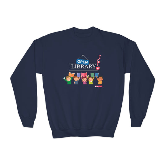 Youth Open Library Sweatshirt – Readers Welcome!
