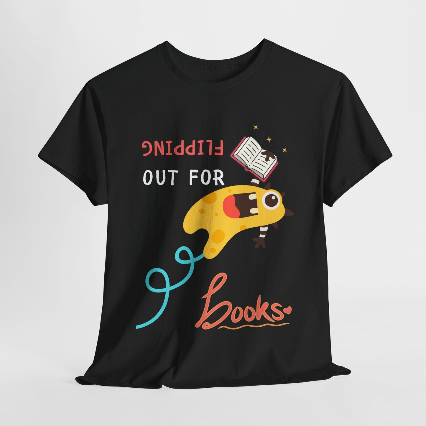 Teen/Adult Unisex Flipping Out for Books – Funny Upside-Down Reader Tee